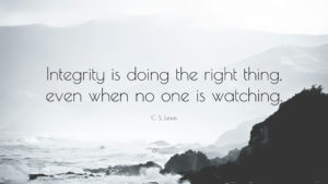 CS Lewis Integrity quote